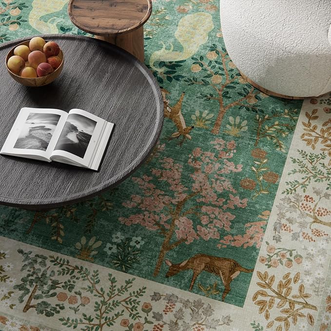 Runner Rug Washable Kitchen Runner: 2'x 6' Hallway Runner Rugs Stain Resistant Non Slip Low Pile Soft Carpet Runners for Hallways Bedroom Entryway Indoor Beside Bathroom Living Room Farmhouse