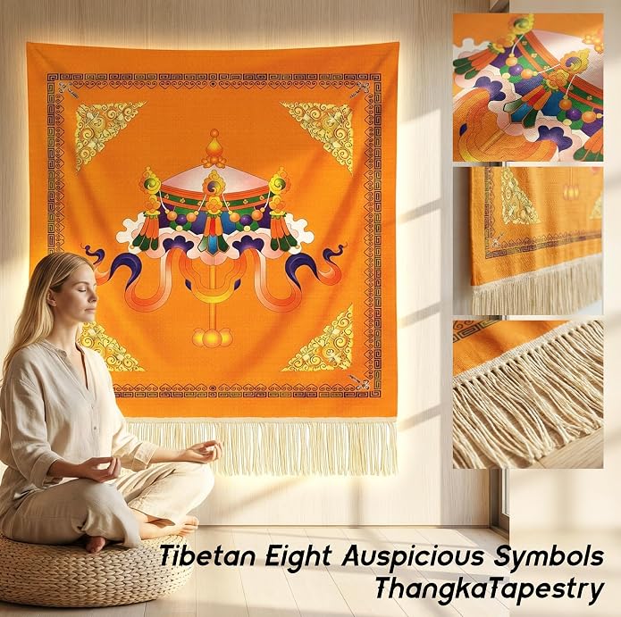 Tibetan Bracelet Talisman and 16PCS Handmade Tibetan Thangka Blessing Set