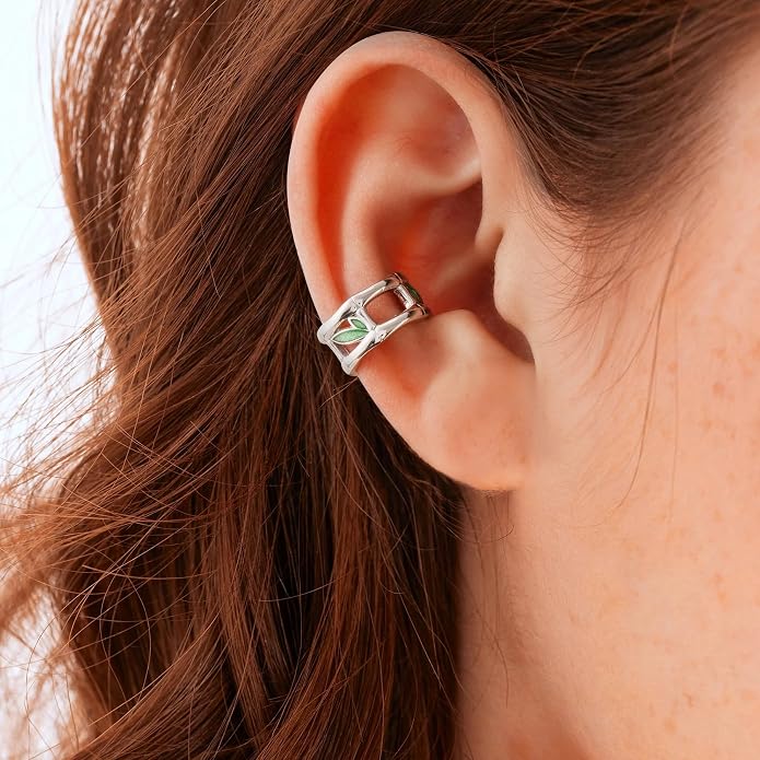 Cuff Earrings 925 Sterling Silver Ear Cuff Earrings Non-Piercing Fake Helix Cartilage Cuff Earrings Various Styles Ear Cuffs Fine Jewelry for Women