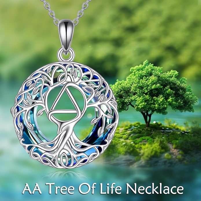 YFN Tree of Life Necklace Sterling Silver Celtic Knot Tree Pendant Jewelry Gifts for Women Men