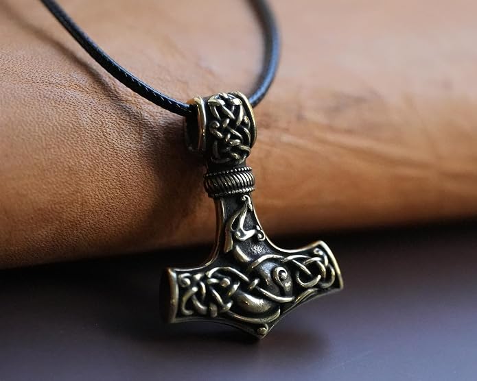Baldur Jewelry - Thors Hammer Necklace Pendant Mjölnir - Viking Norse Thor Hammer Pendant Viking Jewelry - Thor Necklace - Thor Gifts for Men - Viking Necklace for Men