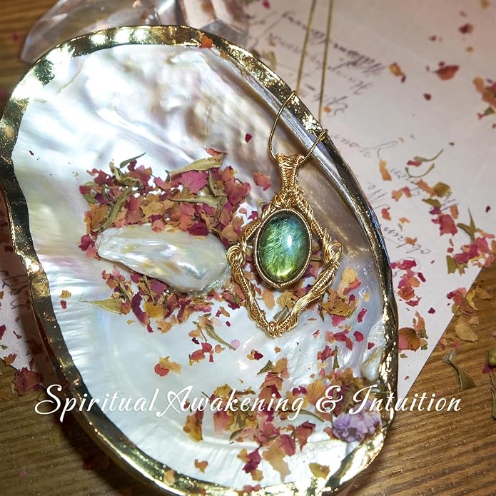Natural Faceted Labradorite Pendant Necklace – Unique Stone of Magic & Transformation, Iridescent Flash Gemstone Jewelry, Handmade Healing Crystal Gift for Women, Birthday, Anniversary, Spiritual Awakening & Intuition