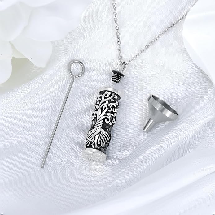 VONALA Gothic Necklace 925 Sterling Silver Punk Dagger/Thor Hammer/Arrowhead Wolf/Lion/Tree of Life Urn Pendant Necklace Viking Amulet Pagan Jewelry Gifts for Women Men Unsex