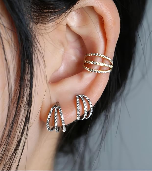 316L Surgical Steel Septum Clicker Ring Nose Ring Hoop Sleeper Hoop Earring Helix Rook Conch Cartilage Daith Tragus Earrings Lobe Nose Piercing Jewelry for Women
