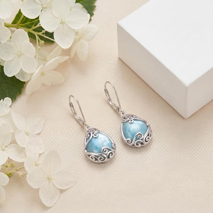 Teardrop Tree of Life/Filigree Earrings for Women Dangle Leverback Earrings Jewelry Gift Anniversary For Her