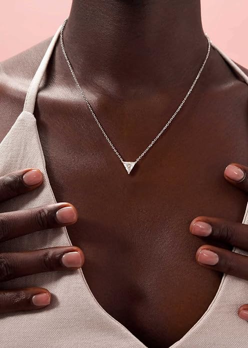 S.Leaf 18K Gold Plated Cubic Zirconia Choker Necklace for Women 925 Sterling Silver Layered Coin Moon Star Heart Circle Crystal Lariat Pendant Necklaces Gifts for Women Trendy