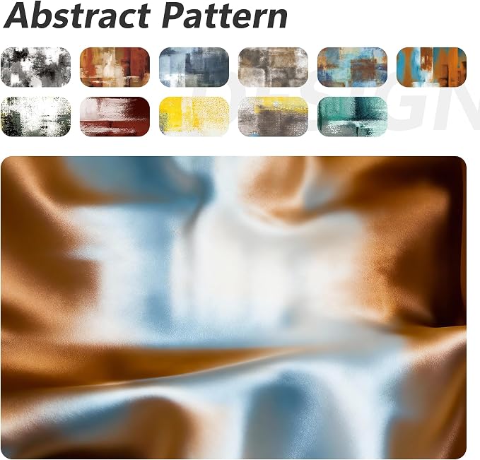 Asuexpect Rust Curtains 2 Panels Abstract Curtain Room Darkening Grommet Window Drapes Modern Decorative Window Treatments for Bedroom Living Room, 52x84 Inches