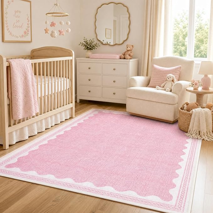 GarveeHome Scalloped Rug