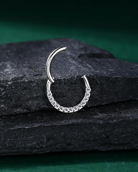 COCHARM 14K Solid Gold 18g/16g Nose Rings 16G Septum Rings Yellow Gold Tragus Helix Cartilage Conch Earring Hoops 18 Gauge Piercing Hoop