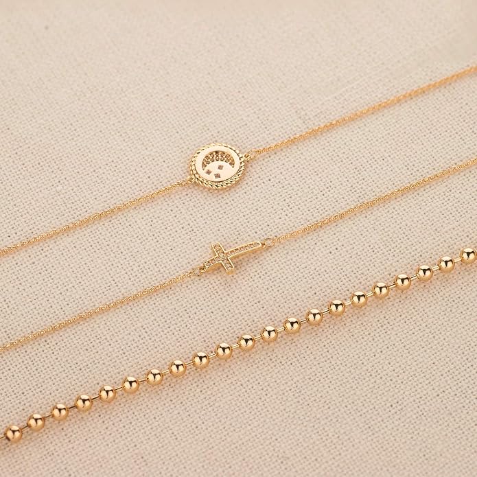 LOYATA Gold Bracelet Gold 14K Gold Filled Dainty Chain Simple Jewelry Gift for Women