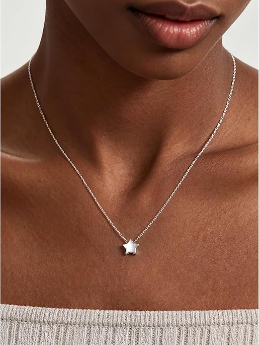 ChicSilver 925 Sterling Silver Cross/Heart/Butterfly/Star/Moon Necklace for Women, Hypoallergenic Dainty Small Silver Pendant Necklaces (with Gift Box)
