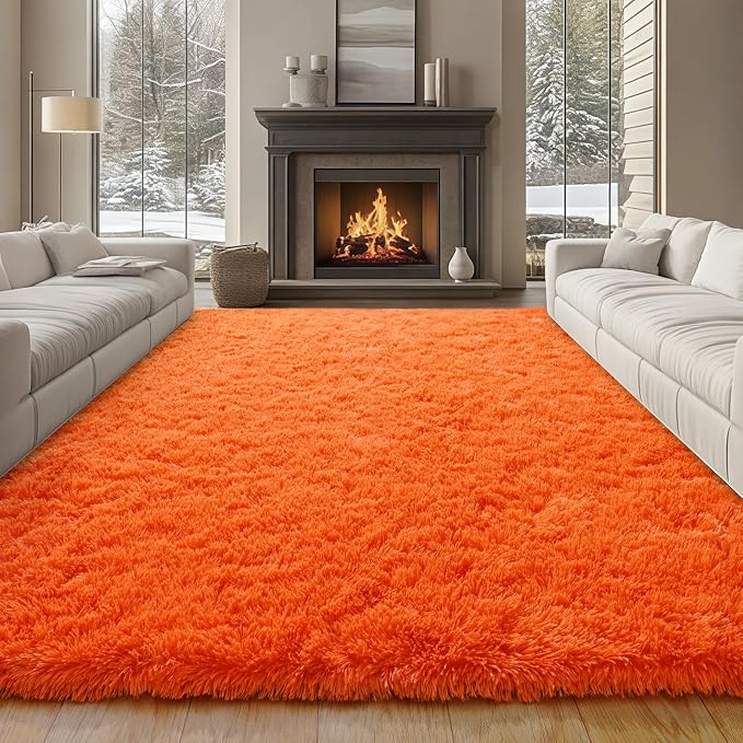 10x14 Area Rugs for Living Room Bedroom, Large Shag Soft Fluffy Rug | Shaggy Shag Carpet, Soft and Comfy, Non Slip Big Fuzzy Carpet for Bedroom Nursery Kids Girls Boys Room Dorm Home Decor