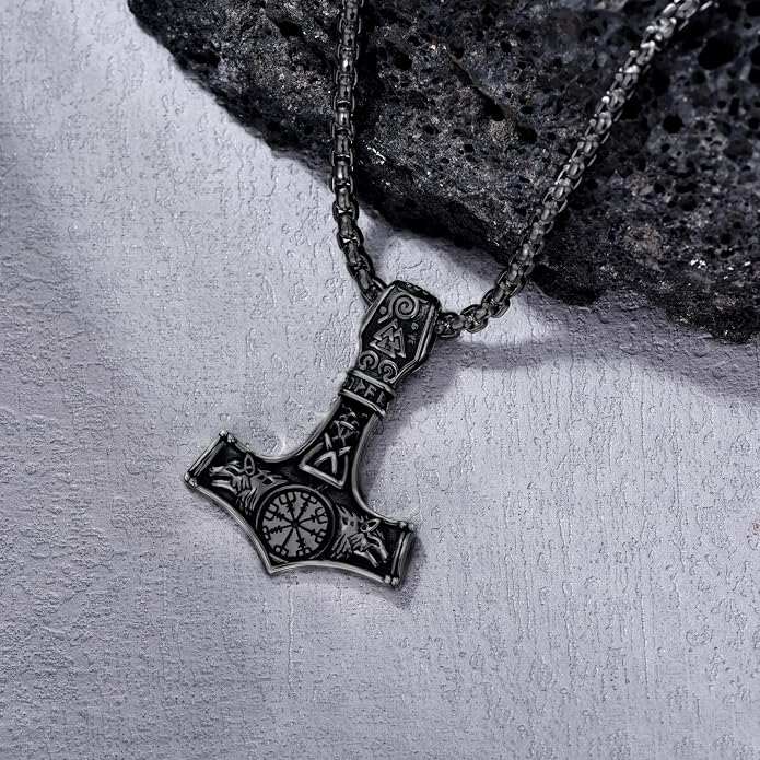 Viking Necklace for Men 925 Sterling Silver Viking Norse Pagan Jewelry Gifts for Women
