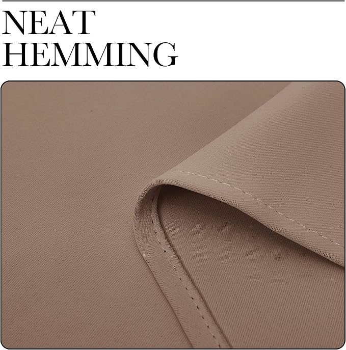 NICETOWN Blackout Window Curtains and Drapes for Kitchen, Window Treatment Thermal Insulated Solid Grommet Blackout Drapery Panels (Set of 2, 55 by 68 inches, Cappuccino)