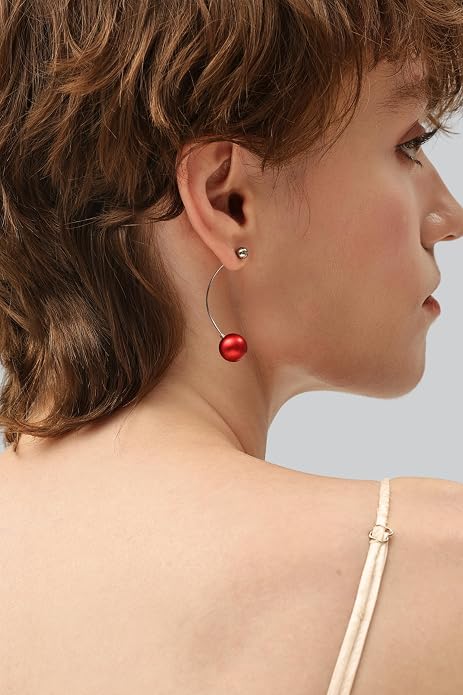 Trendy Long Thread Ball Dangle Earrings Set for Women, Colorful Drop Earrings, 6/16 Pcs DIY Interchangeable Aluminum Alloy Beads, Titanium Ear Hooks, Lightweight and Sensitive Ear Friendly