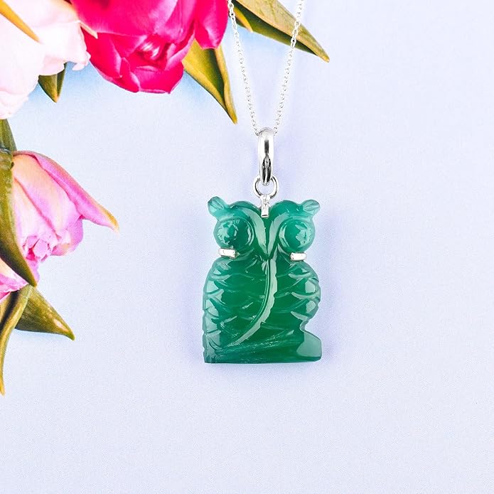 Natural Gemstone Pendant Necklace for Women Handmade Birthstone Healing Crystal Jewelry Chain 20" Stone Birthday Christmas Wedding Gifts for Her