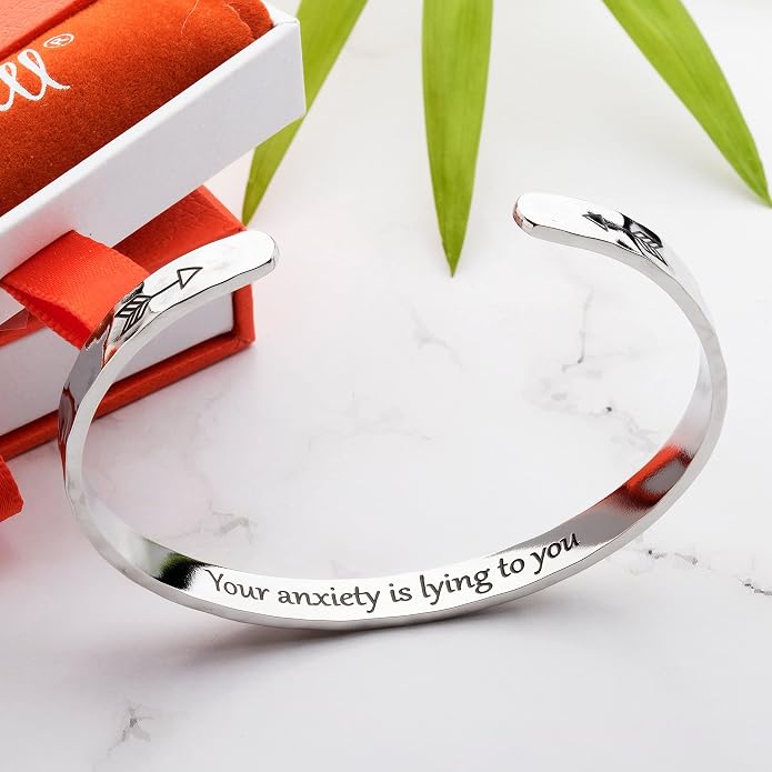 Carviell Bracelet - Gifts for Women – Inspirational, Friendship, Love, Mom, Daughter, Sister, Christian, Graduation, Memorial & Wedding Gifts – 100+ Phrases – Stainless Steel, Gift-Ready