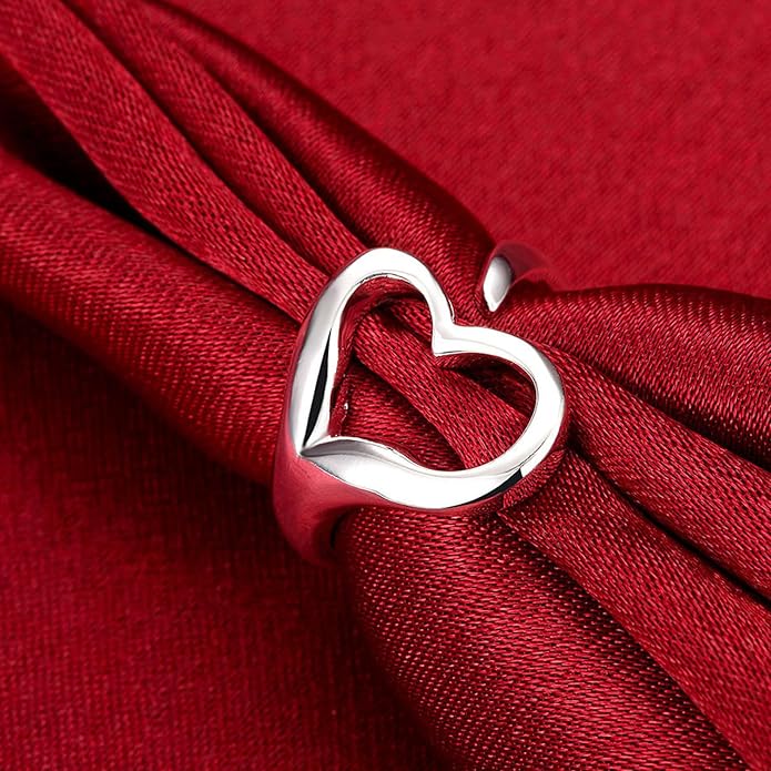 925 Sterling Silver Ring Minimalist Adjustable Rings Band Handmade Rings for Women Girls