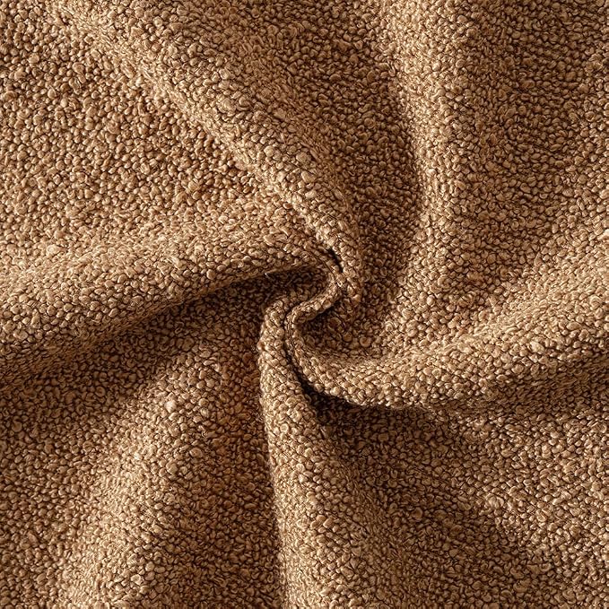 MIULEE 18x18 Decorative Lumbar Boucle Couch Pillow Covers Tobacco | Set of 2 Textured Neutral Fall Autumn Throw Pillow Covers, Accent Solid Pillowcases, Sofa Living Room Home Decor