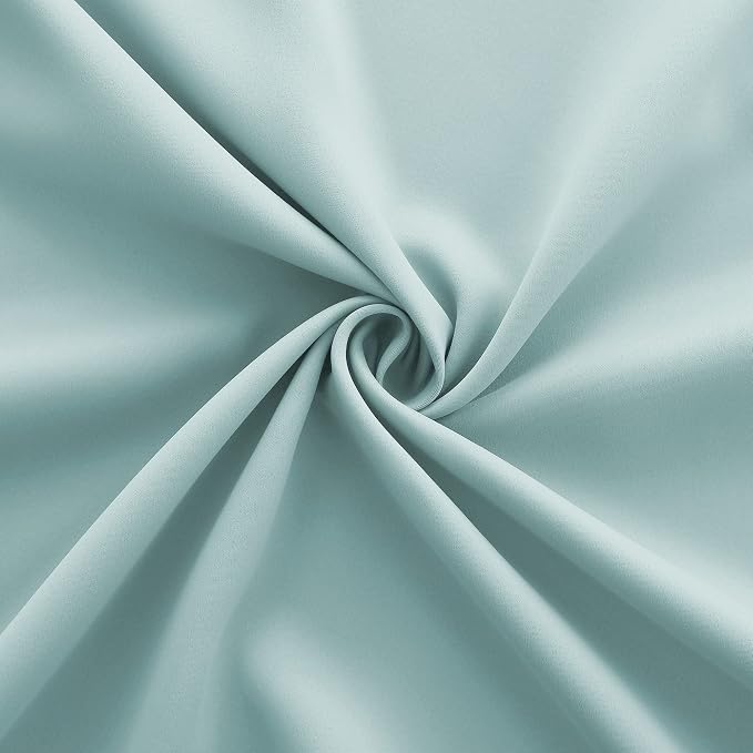 KOUFALL Nursery Curtains Boy Blackout, Thermal Insulated Curtains for Baby Room, Wide 52 x 63 Inch Length, Egg Blue Aqua Pool Green