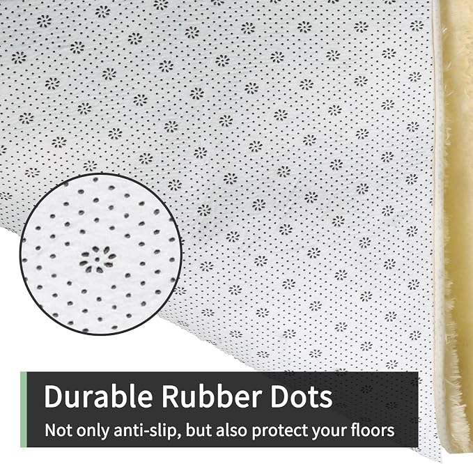 Sour Lemon Area Rugs 9x12 Living Room Bedroom, Large Fluffy Shag Rug | Shaggy Carpet, Soft Plush Furry Bedside Rugs, Anti Slip, Washable Area Modern Rugs Floor Mat for Kids Girls Boys Living Room