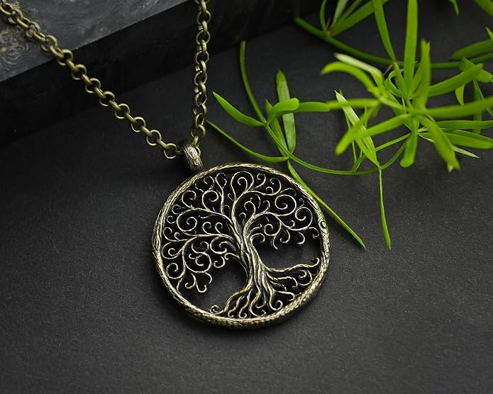 Baldur Jewelry - Handcrafted Yggdrasil Viking Norse World Tree of Life Pendant Necklace Amulet Jewelry | 925 Sterling-Silver Tree of Life Necklace | Viking Gifts |Jewelry for Men Women