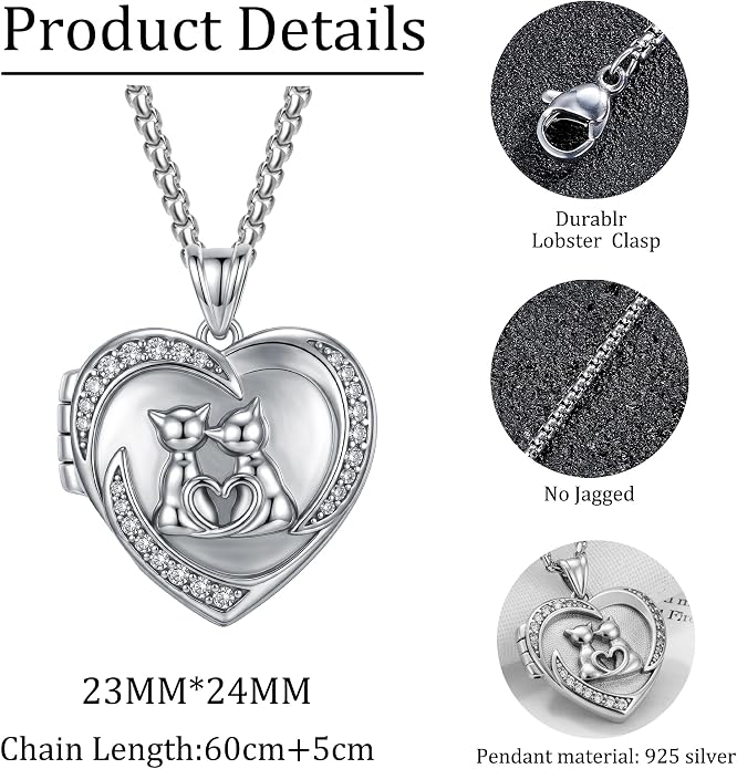 925 Sterling Silver Necklace for Men Women, Birthday Keepsake Jewelry Gifts for Mom Dad Friend