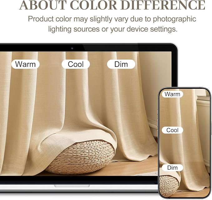 IVAPUPU Pinch Pleated Curtains 90 Inch Length 2 Panels for Living Room, Semi Sheer Pleated Curtain with Hooks Rings Memory Trained Light Filtering Back Tab Window Drapes for Bedroom, 40W, Sand Beige