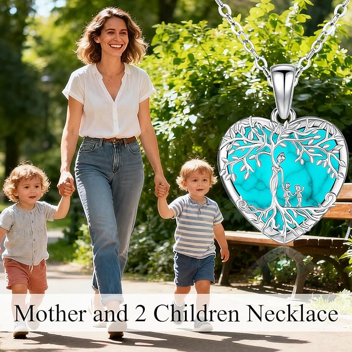 Odinstone Tree of Life Necklace, Sterling Silver Pendant for Women Family Tree Necklaces Jewelry for Mom/Wife/Grandma(With Fine Gift Box)