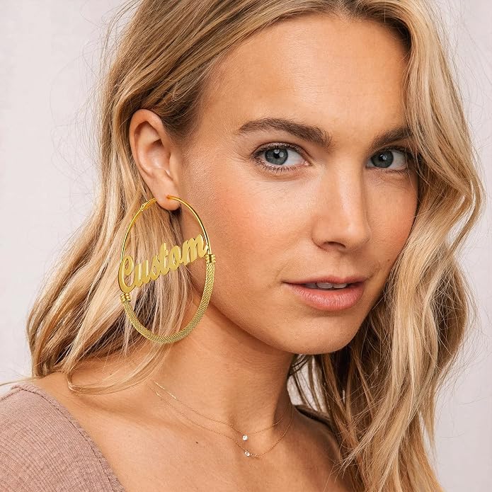 PROSTEEL 30/40/60/80/100mm Chunky Hoop Earrings For Women Gold Plated/Black Stainless Steel Hoops Earrings Statement Jewelry