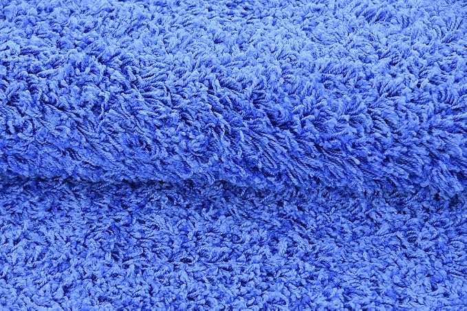 Unique Loom Solid Shag Collection Area Rug (8' x 11' Rectangle, Periwinkle Blue)