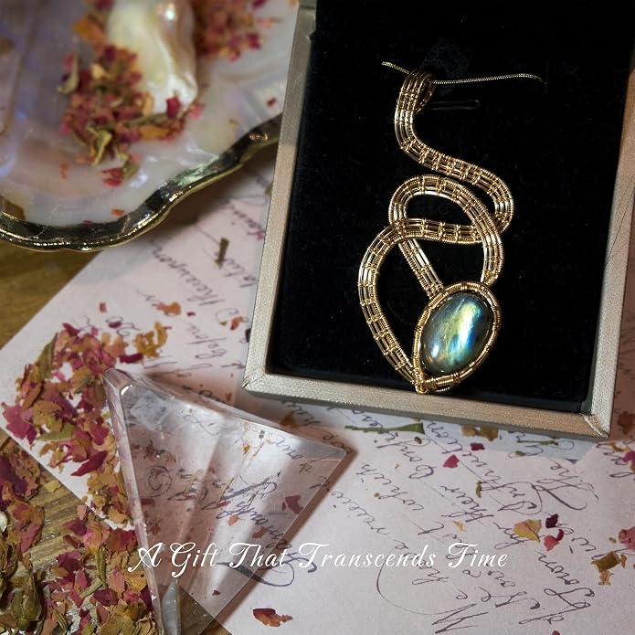 Natural Faceted Labradorite Pendant Necklace – Unique Stone of Magic & Transformation, Iridescent Flash Gemstone Jewelry, Handmade Healing Crystal Gift for Women, Birthday, Anniversary, Spiritual Awakening & Intuition
