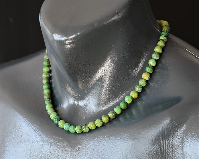 Natural Gemstone Beaded Choker Necklace | 8mm Handmade Adjustable Jewelry for Men & Women | Chakra Balancing Crystal Necklace | Spiritual Gift | Macrame Cord with Extender