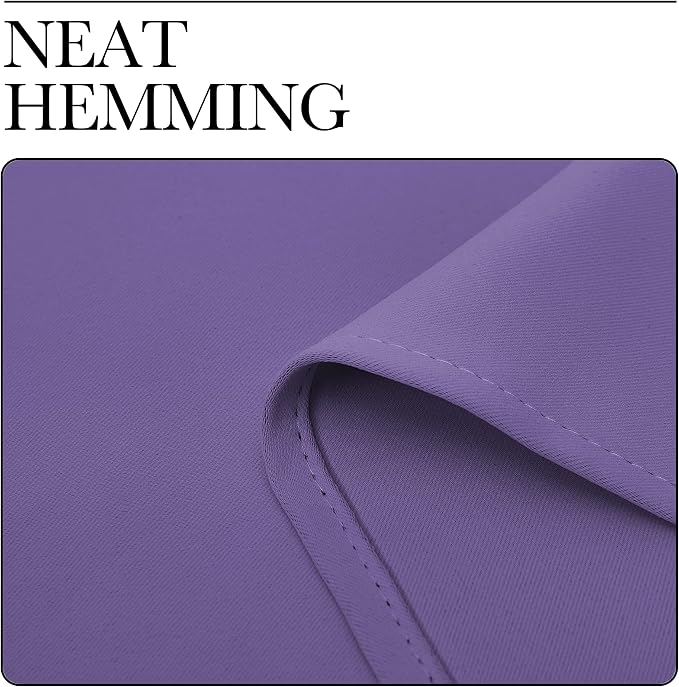 NICETOWN Lilac Purple Blackout Curtains for Bedroom (1 Pair, 42 x 63 inches), Farmhouse Thermal Insulated Room Darkening Drapes for Windows