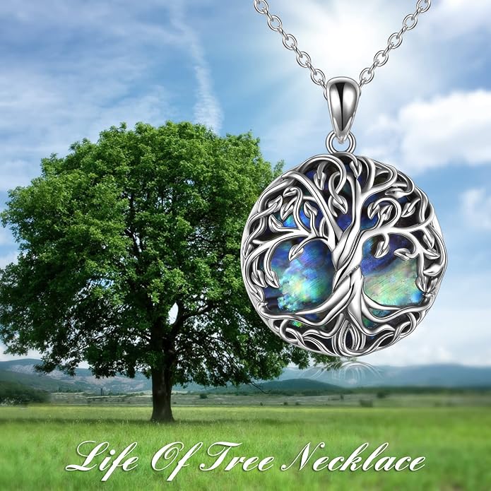 WINNICACA Tree of Life Gifts for Women 925 Sterling Silver Tree of Life Celtic Pendant Necklace Family Irish Jewelry Gifts for Women Wife Girlfriend Anniversary Birthday Gift