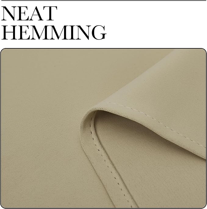 NICETOWN Thermal Insulated Grommet Room Darkening Curtains/Draperies/Panels for Bedroom (Cocoa Eggnog, 2 Panels, W42 x L63 inches)