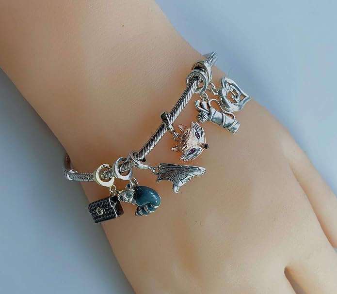 Designer Purse Bag Gold Black on 925 Sterling Silver Pendant Charm Bead For Pandora & Similar Charm Bracelets or Necklaces