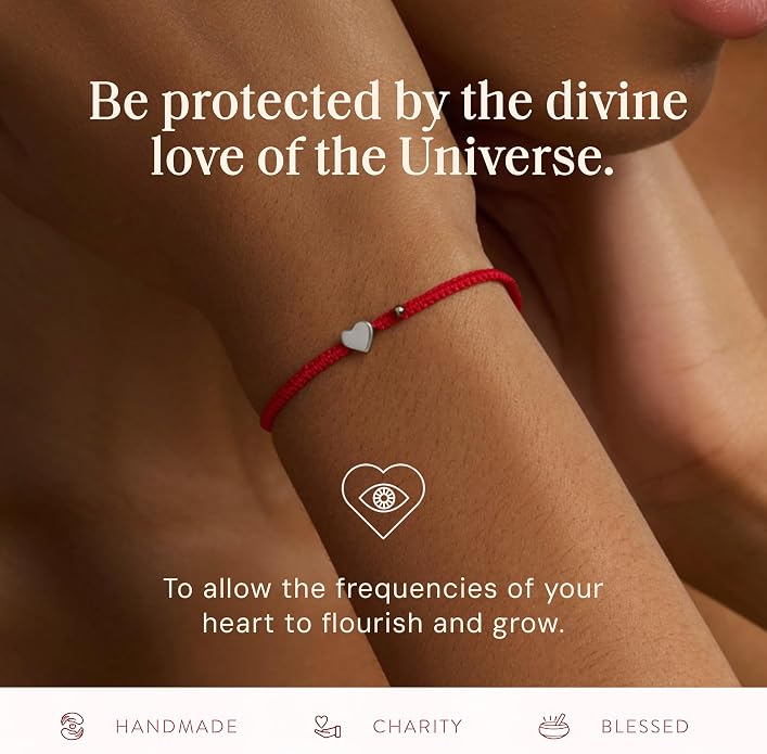 KARMA AND LUCK Adjustable Red String Bracelet, 18K Charm for Women, Handmade in Bali for Luck & Success