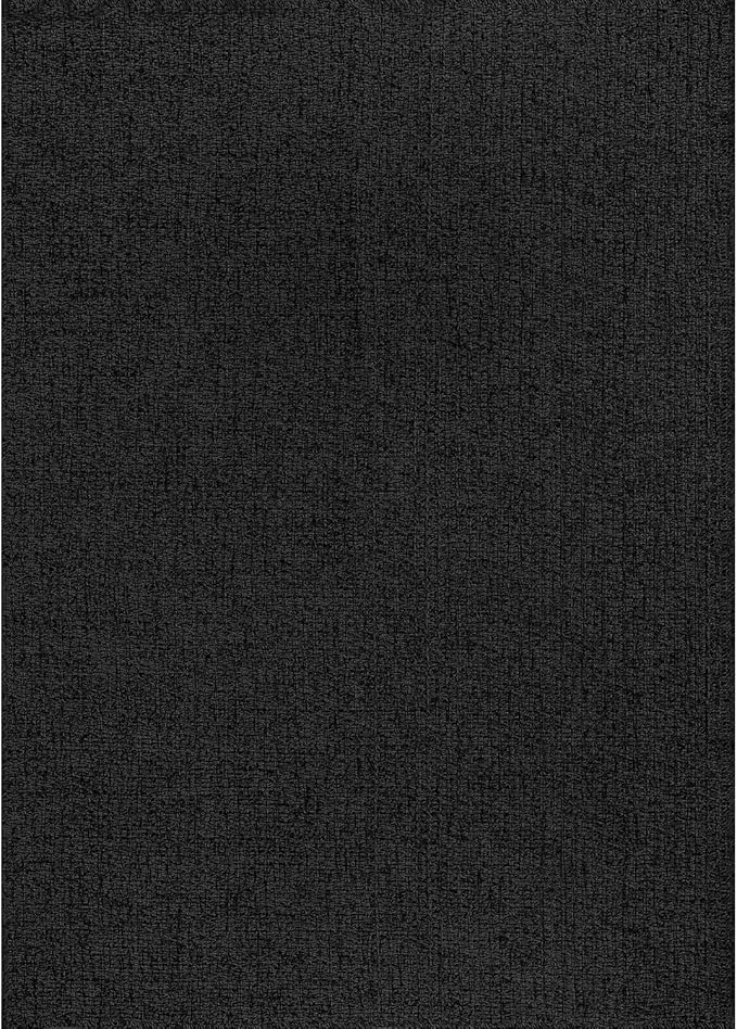 Luul Home Easy Jute Rugs 8x10 Dark Gray Color Living Room Indoor Outdoor Area Rug for Farmhouse Patio and Kitchen Rug High Traffic Washable Easy to Clean Solid Woven Design Outside Carpet (8 x 10)