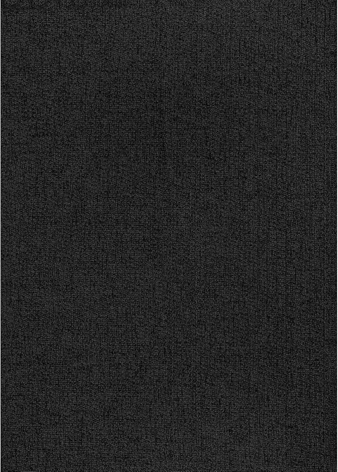 Luul Home Easy Jute Rugs 4x6 Dark Gray Color Living Room Indoor Outdoor Area Rug for Farmhouse Patio and Kitchen Rug High Traffic Washable Easy to Clean Solid Boho Woven Design Outside Carpet (4 x 6)