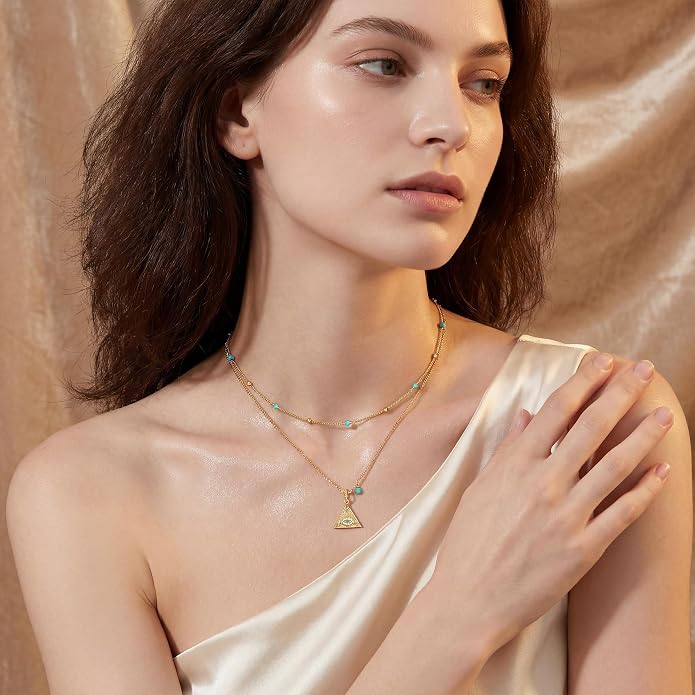 Fashion Dainty Necklace for Women - 14K Gold Plated Detachable Pendant with Cubic Zirconia Accent, Hypoallergenic Layering Jewelry for Women, Trendy Storm Charm Necklace for Daily Wear & Gifting
