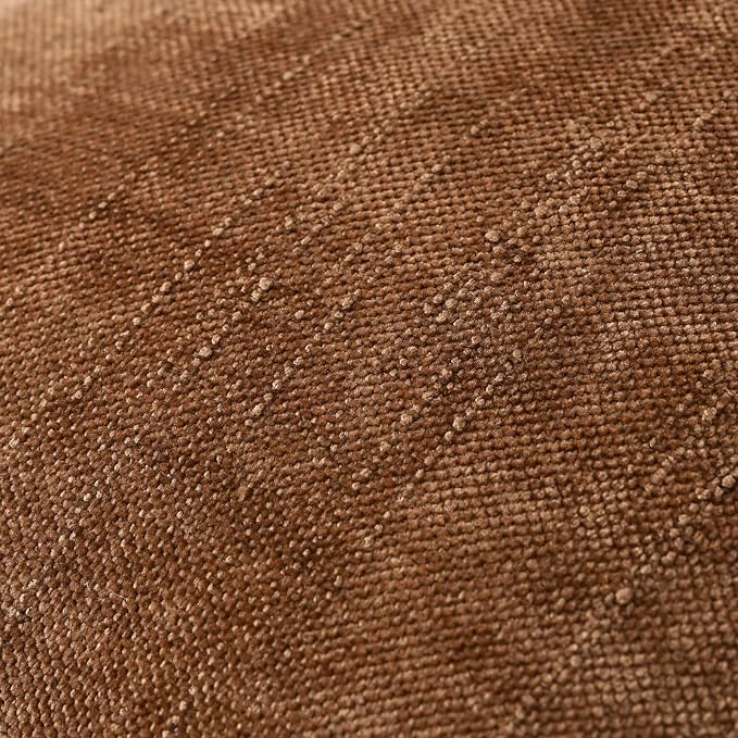 Set of 4 Soft Textured Decorative Throw Pillow Covers 26x26 Inch Cozy Farmhouse Cushion Cover Square Accent Pillow Cases for Bed Couch Sofa Living Room, Brown
