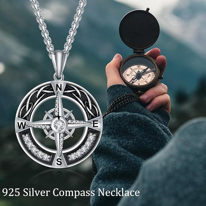 925 Sterling Silver Necklace for Men Women, Birthday Keepsake Jewelry Gifts for Mom Dad Friend