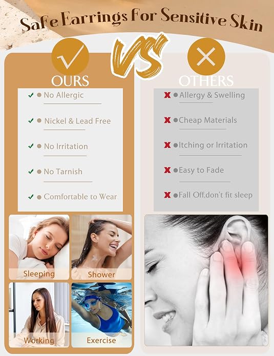 YADOCA 13 Pairs Hypoallergenic Surgical Steel Flat Back Earrings for Women Trendy 316L Stainless Steel Flatback Stud Earring Sets for Multiple Piercing Small Cartilage Hoop Earring Stacks