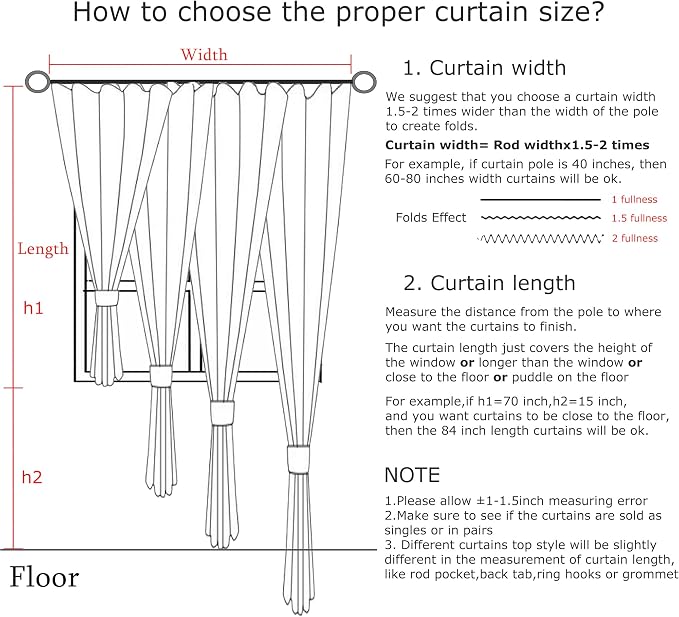 Vision Home Sand Pinch Pleated Full Blackout Curtains Linen Blended Room Darkening Window Curtains 102 inch for Living Room Bedroom Thermal Insulated Pinch Pleat Drapes with Hooks 40" Wx102 Lx2