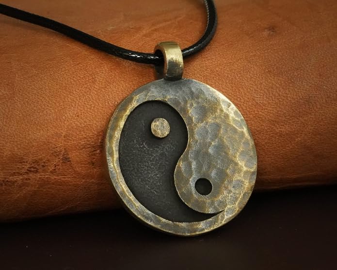 Yin Yang Necklace For Men Ancient Looking High Quality Pendant Jewelry - Yin Yang Gifts - Viking Jewelry for Men