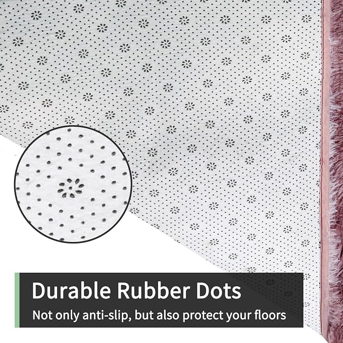 Sour Lemon Area Rugs 9x12 Living Room Bedroom, Large Fluffy Shag Rug | Shaggy Carpet, Soft Plush Furry Bedside Rugs, Anti Slip, Washable Area Modern Rugs Floor Mat for Kids Girls Boys Living Room