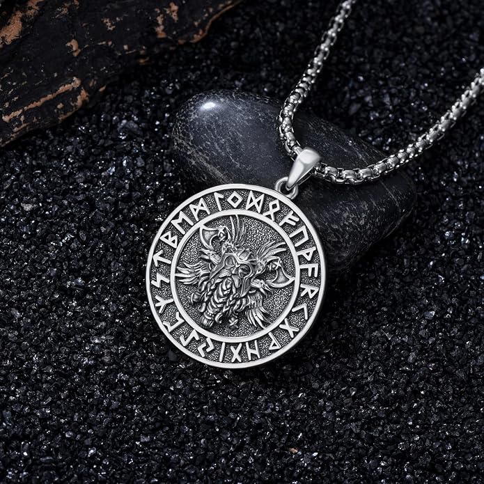 Viking Necklace for Men 925 Sterling Silver Viking Norse Pagan Jewelry Gifts for Women