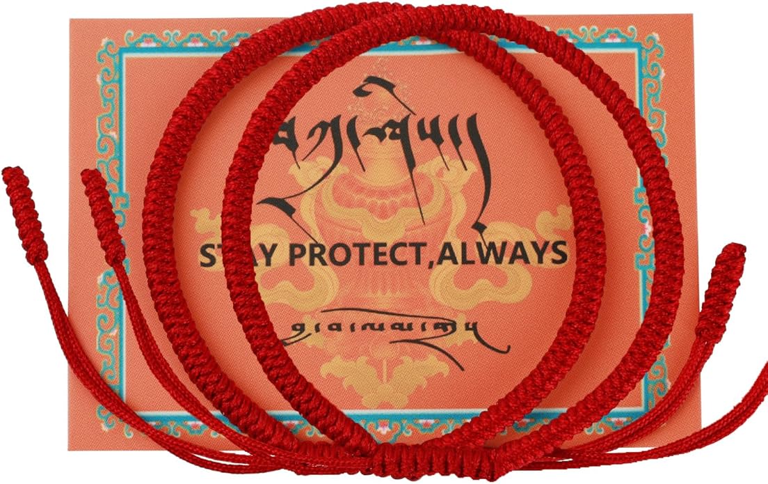 Authentic blessed Tibetan monks handmade Dorje Knot protection bracelet for women and men with a talisman
