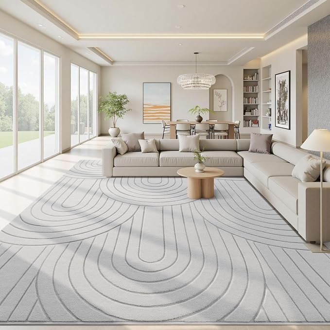 Sour Lemon 8x10 Area Rugs for Living Room，Washable Rug Modern Soft Large Area Rug for Bedroom, 3D with Soft High-Low Pile Non-Slip Carpet Mat for Kids Room Dining Room Kitchen Office